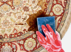 پاک کردن قطره آهن از روی فرش